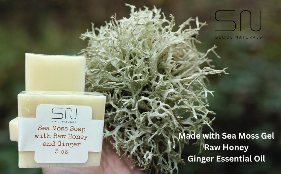 Seoul Naturals Sea Moss Soap with Raw Honey and Ginger 5oz