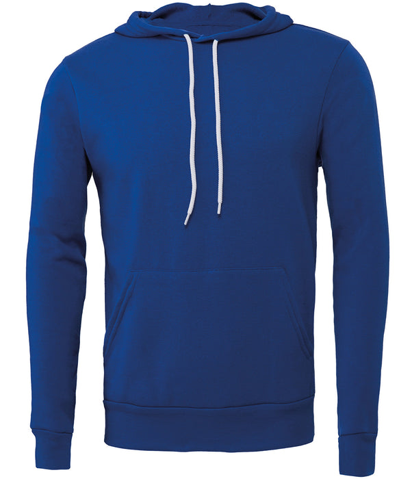 Canvas Polycotton Fleece Pullover Hoodie -True Royal