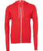 Bella Canvas BE106 polycotton fleece full-zip hoodie in Red