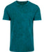 Build Your Brand BY070 Acid Washed T-Shirt in Teal/Black - front view
