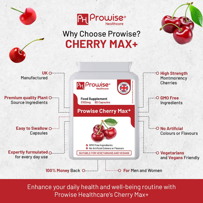 Cherry Max+ 2100mg Montmorency Cherry Added with Black Cherr