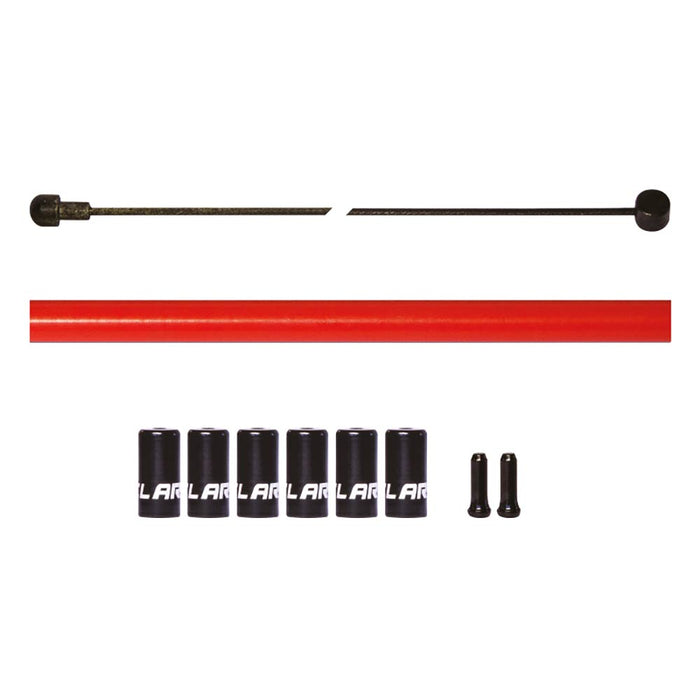 Clarks lightweight alloy brake cable kit in red