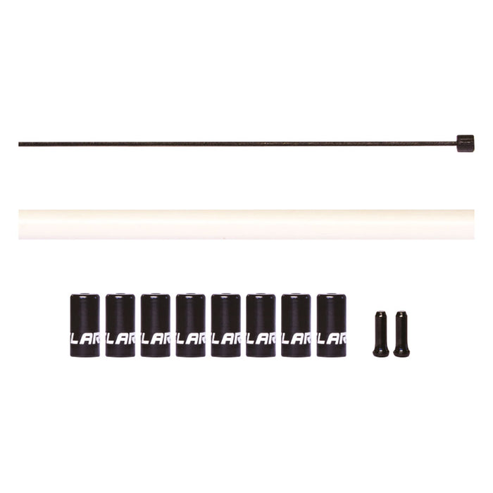 Clarks CNC Zero-G lightweight road and MTB gear cable set in white