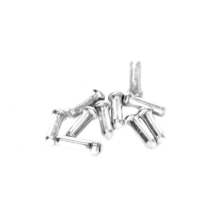 Clarks brake and gear inner cable ends in silver, 10 pieces