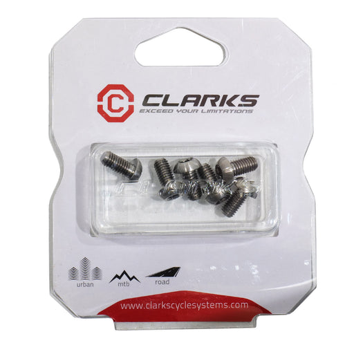 Clarks raw titanium disc rotor bolts, pack of 6