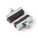 Clarks 40mm X-pattern integral road brake blocks, one pair