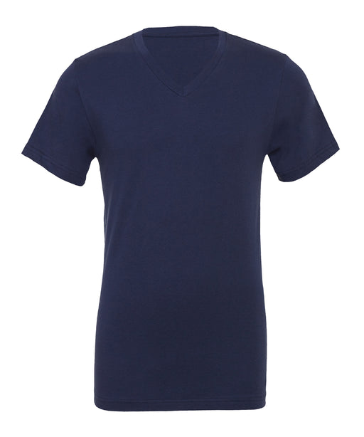 Bella+Canvas CV009 Unisex Jersey V-Neck T-Shirt in Navy - front view