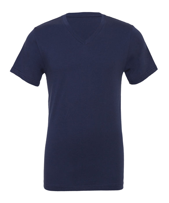 Bella+Canvas CV009 Unisex Jersey V-Neck T-Shirt in Navy - front view