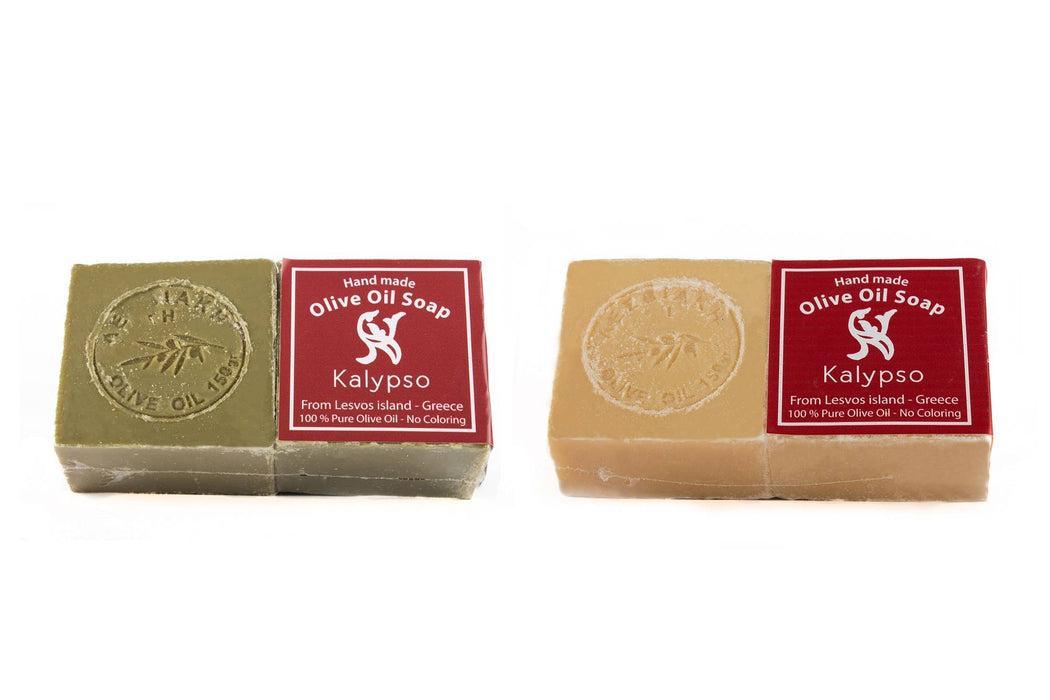 Kalypso Traditional Greek Olive Oil Soap from Lesvos Island  (Pack of 2 by 150g)