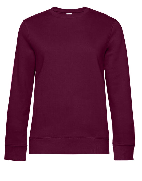 B&C Women's Queen Crewneck- Dark Cherry