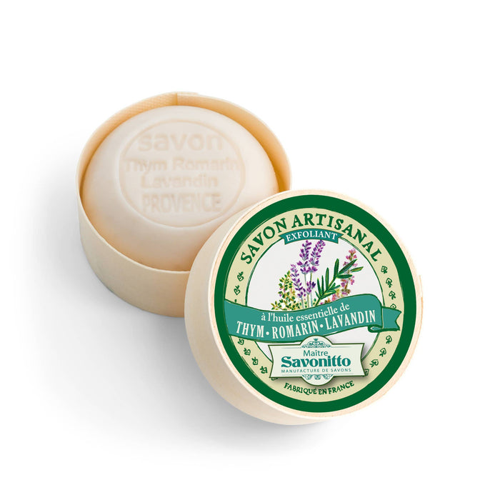 Savonitto Thyme, Rosemary & Lavender Soap in Wooden Box 100g made in Provence