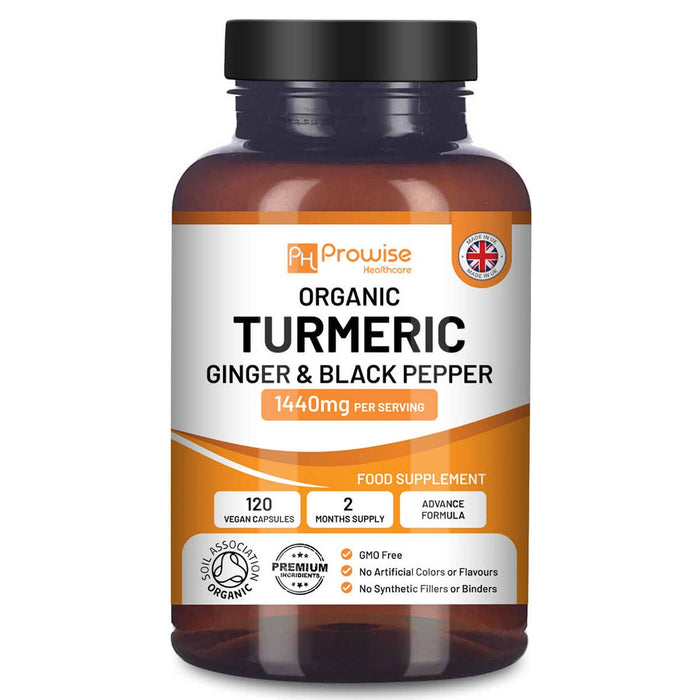 Prowise Organic Turmeric 1440mg with Black Pepper & Ginger |120 Vega