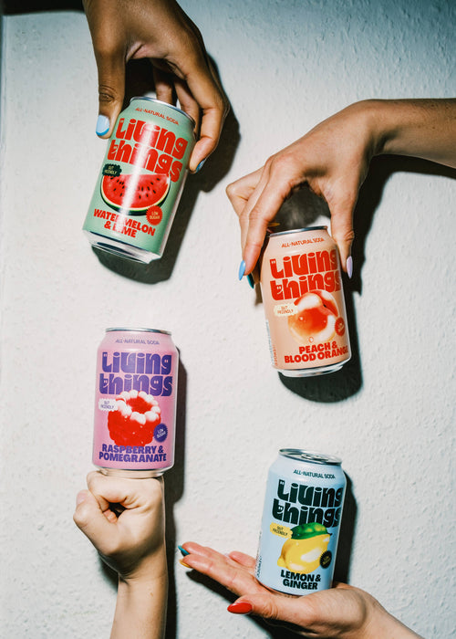 Raspberry & Pomegranate Prebiotic Soda - Living Things