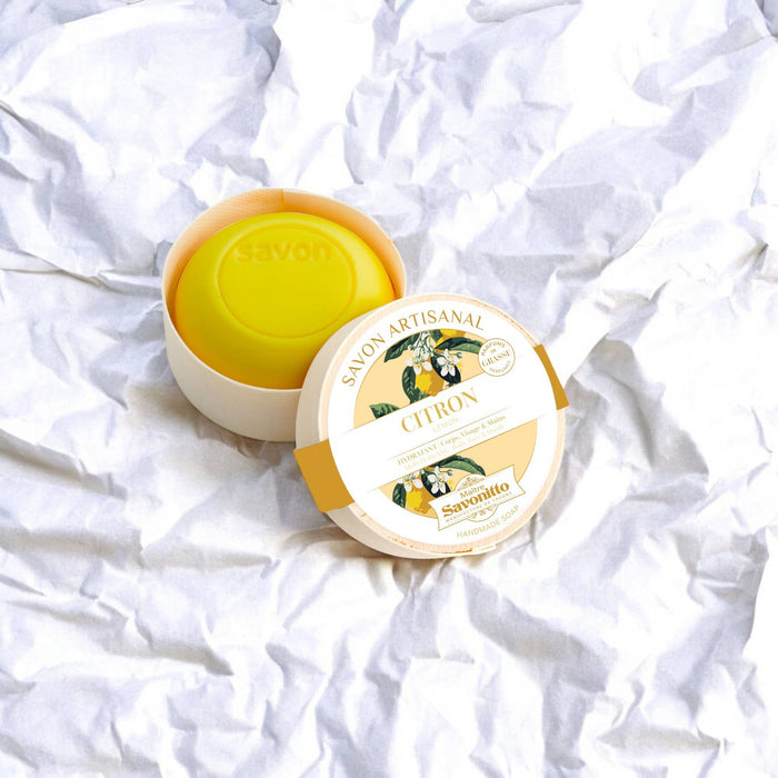 Savonitto  Lemon soap in wooden box 100g made in Provence