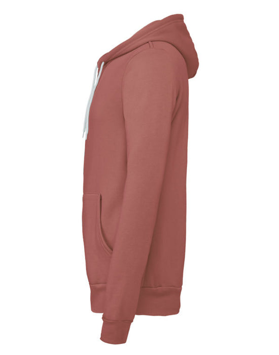Canvas Fleece Zip-Up Hoodie - Mauve FINAL CLEARANCE