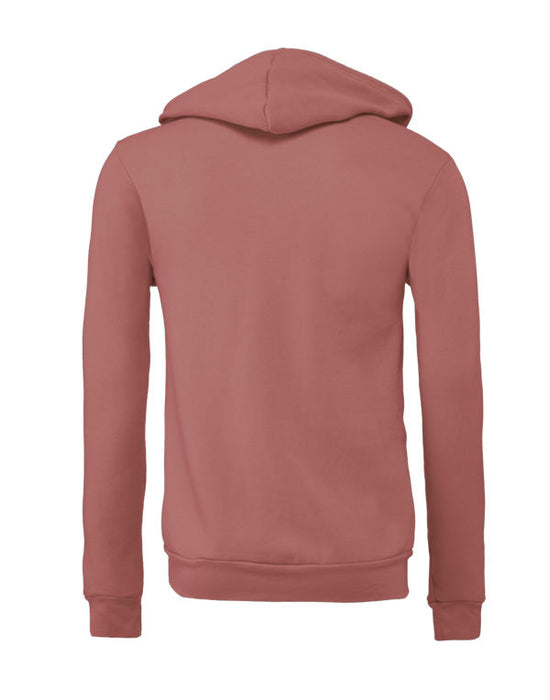 Canvas Fleece Zip-Up Hoodie - Mauve FINAL CLEARANCE