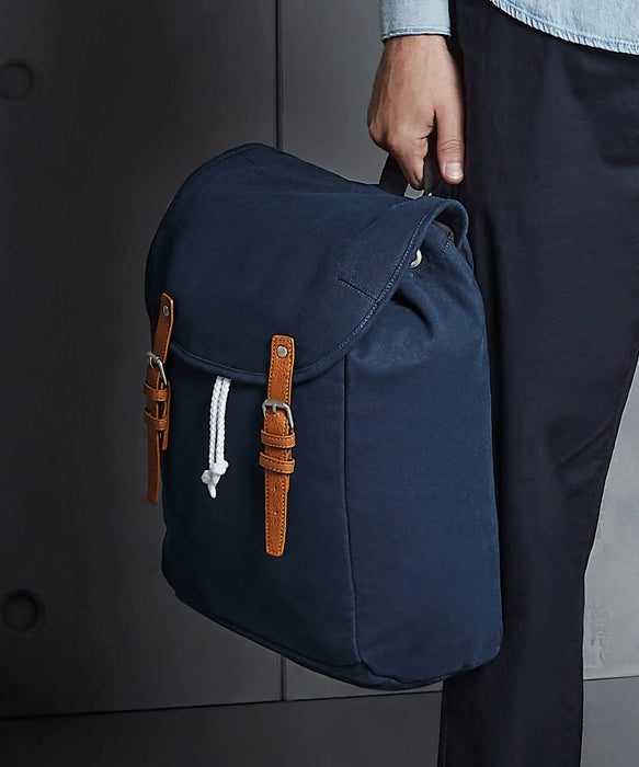 Quadra Vintage Rucksack - Navy / Black / Grey