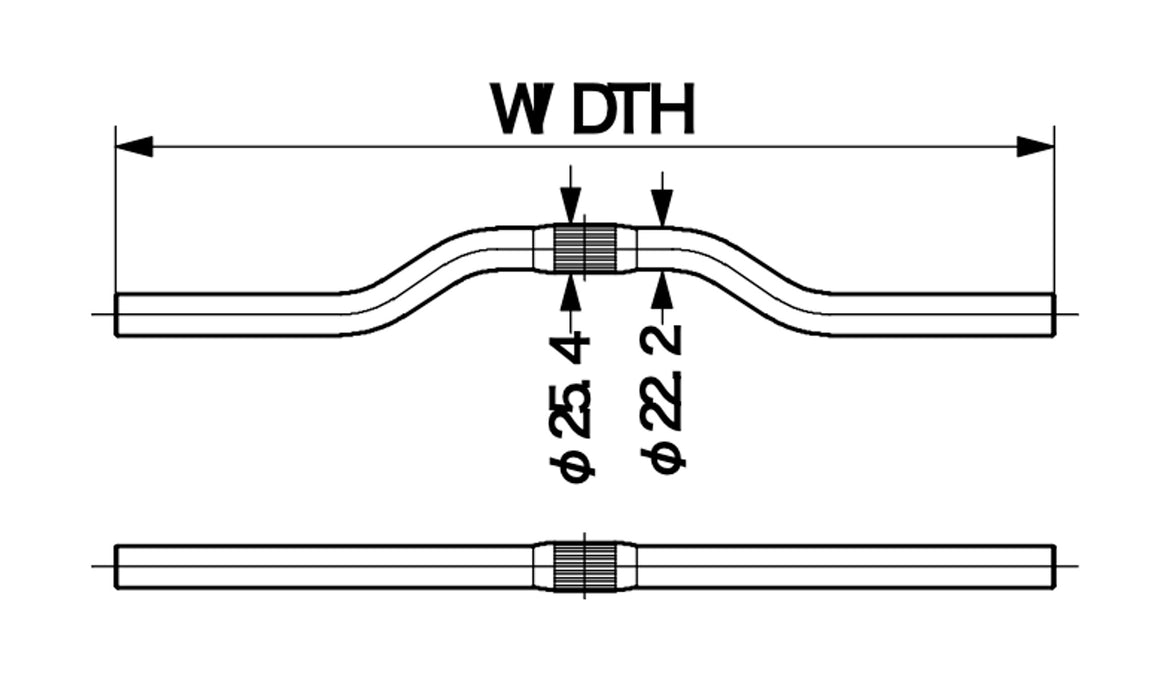Nitto B201AA Handlebar 25.4mm Silver 500mm Wide