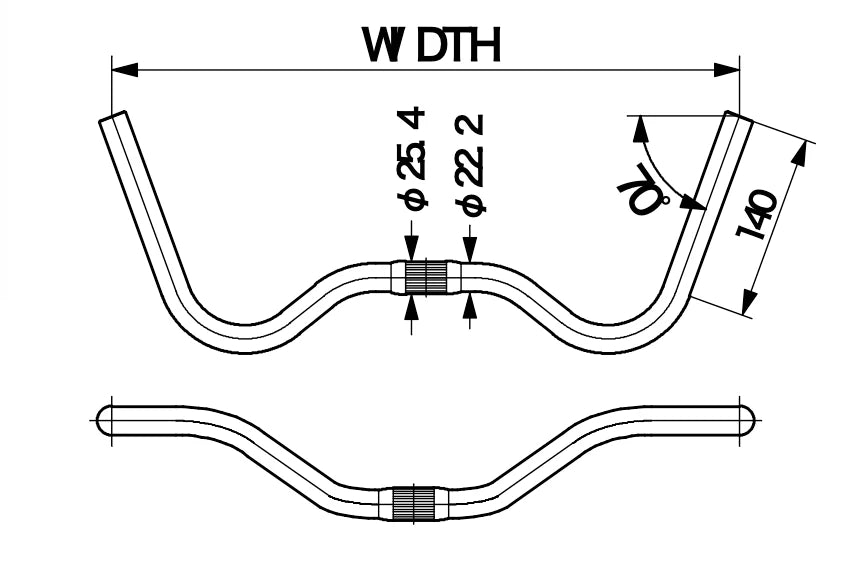 Nitto B302AA North Road Handlebar