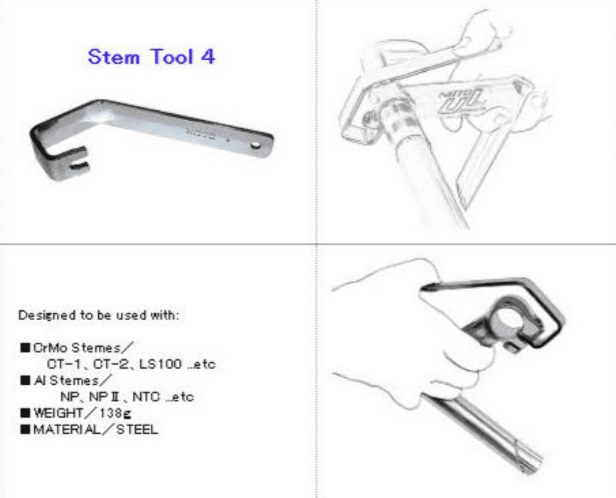 NITTO Stem Tool-4 New Stem Open Tool M8