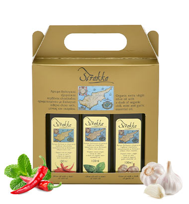Strakka 2026 Infused Olive Oil 3x100ml Garlic Chilli Mint