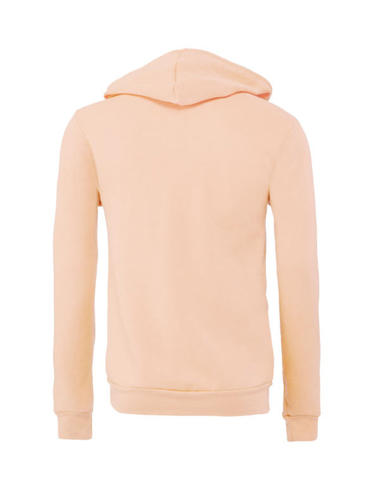 Canvas Fleece Zip-Up Hoodie - Peach FINAL CLEARANCE