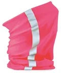"Be Safe, Be Seen" Fluorescent Pink Reflective Morf Snood