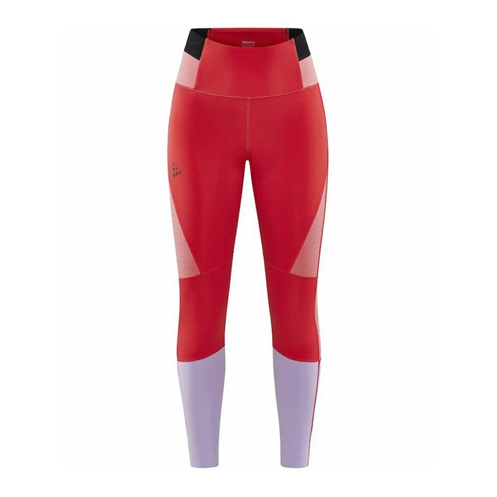 Craft Womens Pro Hit Blocked Tights - Reddish-Lavendar