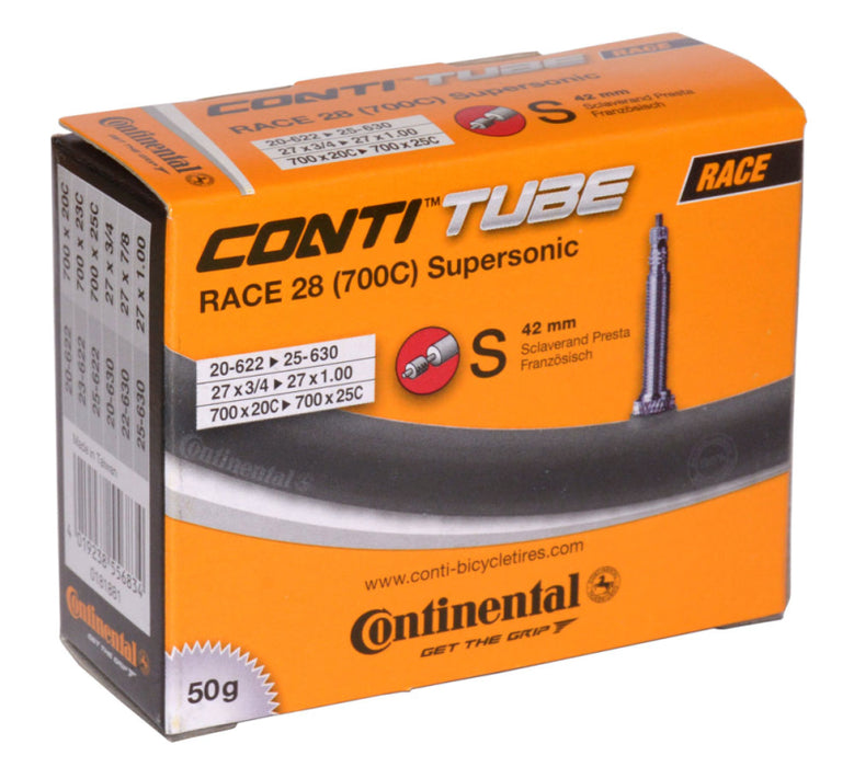 Continental Race 28 Supersonic S42 Inner Tube - 700c x 18-25mm - 42mm Presta Valve