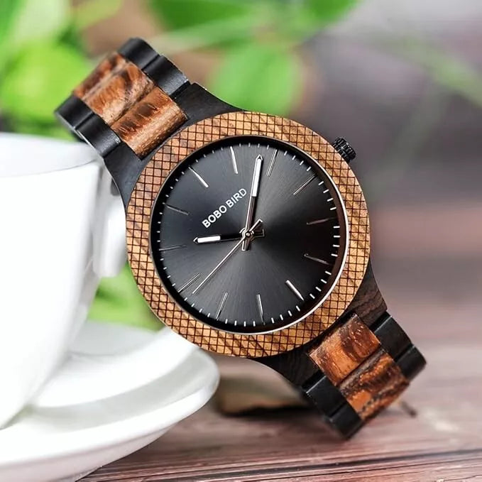 BOBO BIRD GD030-1A Mens Quartz Wooden Watch Gift Box