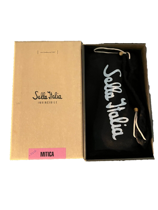 SELLE ITALIA Epoca Black Leather Vintage Saddle, Cream in a Box