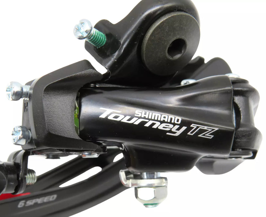 Shimano RD TZ500 GSD 6 Speed Direct Mount Rear Derailleur Black Red