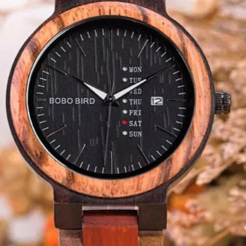 Bobo Bird GP014-1A Wood Watch with Quartz Movement and Wooden Strap