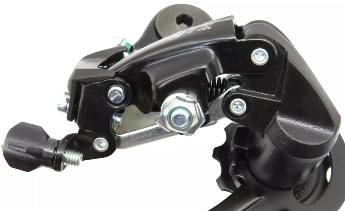 Shimano RD TZ500 GSD 6 Speed Direct Mount Rear Derailleur Black Red