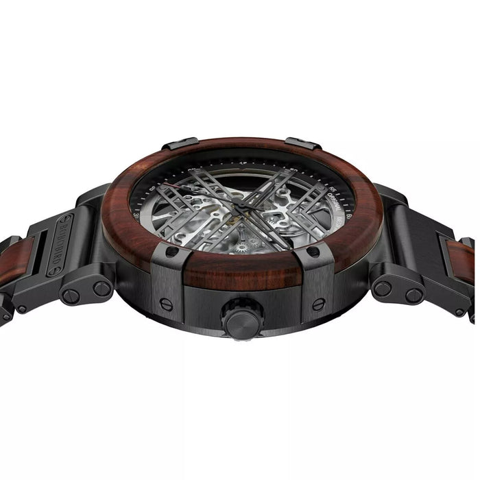 BOBO BIRD Skeleton Automatic Mechanical Men’s Wooden Watch Rosewood GT104-3A