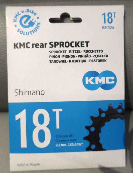 KMC Sprocket 18T R Shimano  1/2×3/32 Narrow Black