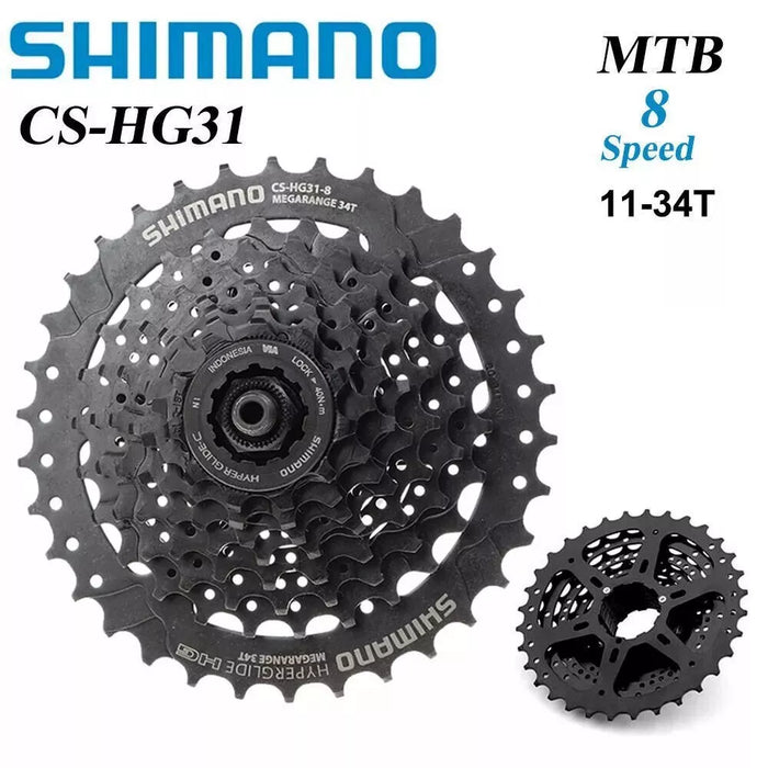 SHIMANO CS-HG31 8-SPEED CASSETTE 11/34T BLACK — bananaindustries