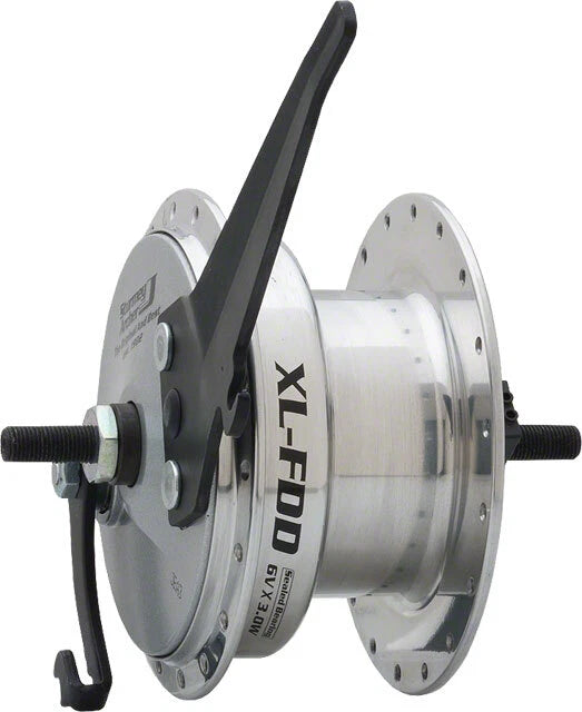 Sturmey Archer XL-FDD Front Dynamo Drum Brake Hub 36h 90mm Silver