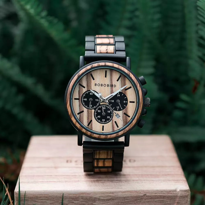 BOBO BIRD Naturally Unique Quartz Wooden Watch GP009-1A