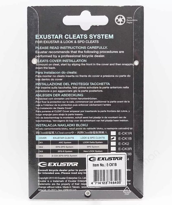 Exustar E-CK1B - Cleat Cover for LOOK Delta Cleats