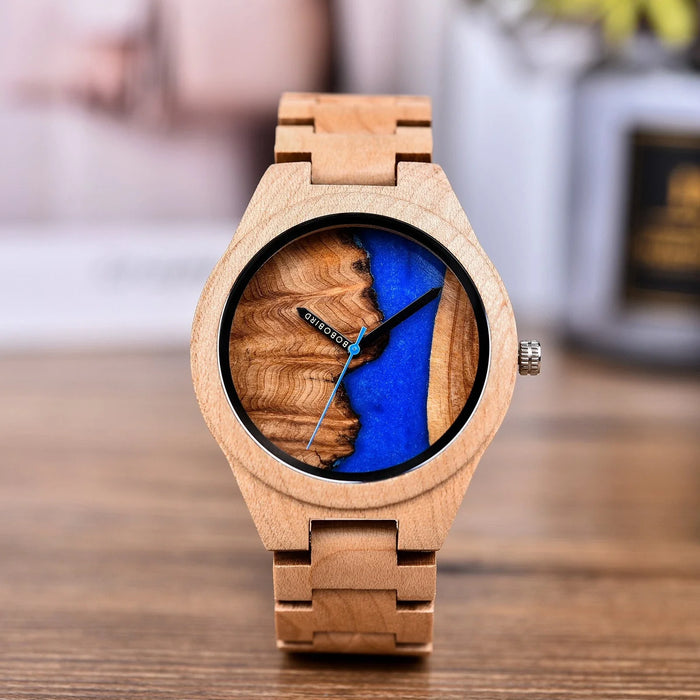 BOBO BIRD Naturally Unique Wood Resin Watch Alok GT078-ZA