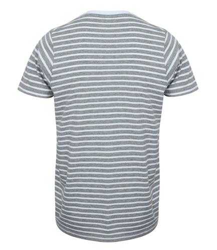Heather Grey/ White Striped T