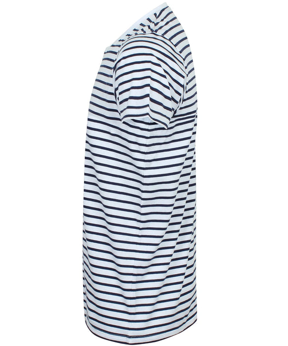 Unisex Heather Grey/ White Striped T