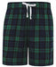 SF Clothing tartan lounge shorts in navy and green check