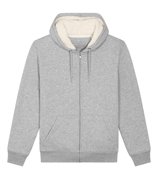 Stanley/Stella SX222 Hygger sherpa zip-through sweatshirt in Heather Grey