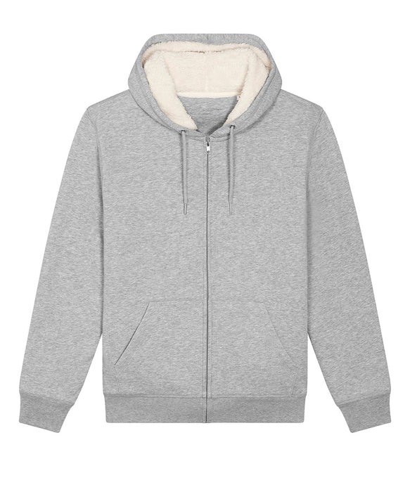 Stanley/Stella SX222 Hygger sherpa zip-through sweatshirt in Heather Grey