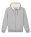 Stanley/Stella SX222 Hygger sherpa zip-through sweatshirt in Heather Grey