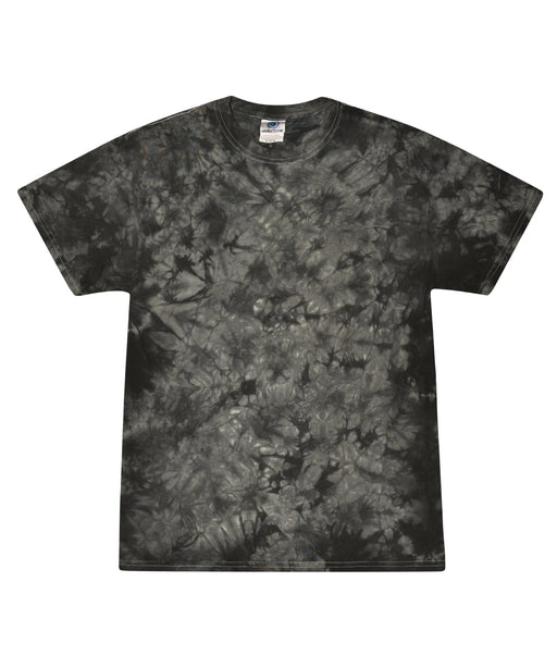 Colortone TD02M crystal wash tie-dye t-shirt in Crystal Black