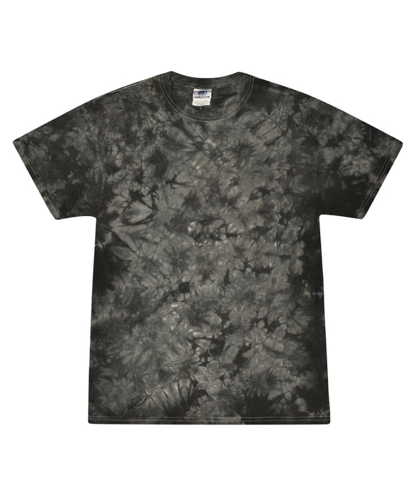 Colortone TD02M crystal wash tie-dye t-shirt in Crystal Black