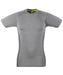 Tombo slim fit sports t-shirt in grey marl and grey, front view